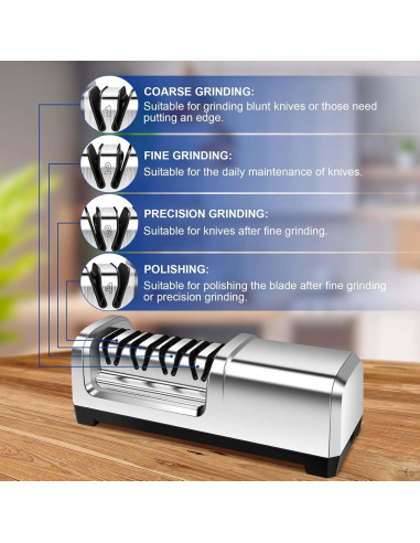 Afilador de Cuchillos Eléctrico YBSVO 4 Etapas Profesional