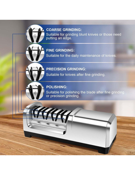 Afilador de Cuchillos Eléctrico YBSVO 4 Etapas Profesional Afilador de Cuchillos Eléctrico YBSVO 4 Etapas Profesional