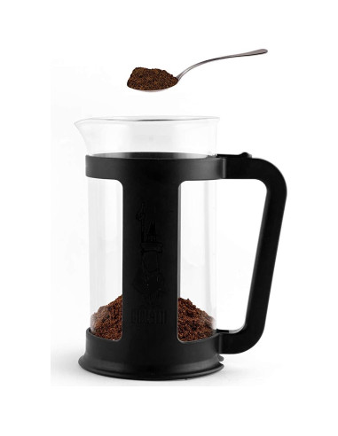 Prensa de café Bialetti Smart 1L, vidrio borosilicato, negro