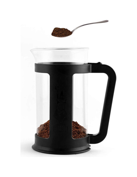 Prensa de café Bialetti Smart 1L, vidrio borosilicato, negro Prensa de café Bialetti Smart 1L, vidrio borosilicato, negro