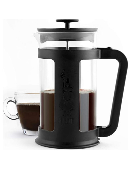 Prensa de café Bialetti Smart 1L, vidrio borosilicato, negro Prensa de café Bialetti Smart 1L, vidrio borosilicato, negro