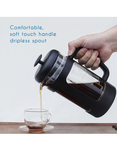 Cafetera Prensa Francesa Easyworkz 12 oz Vidrio Borosilicato