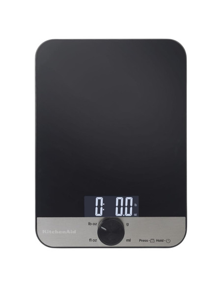 Escala Digital de Cocina KitchenAid KQ908 4.99 kg Vidrio Negro Escala Digital de Cocina KitchenAid KQ908 4.99 kg Vidrio Negro