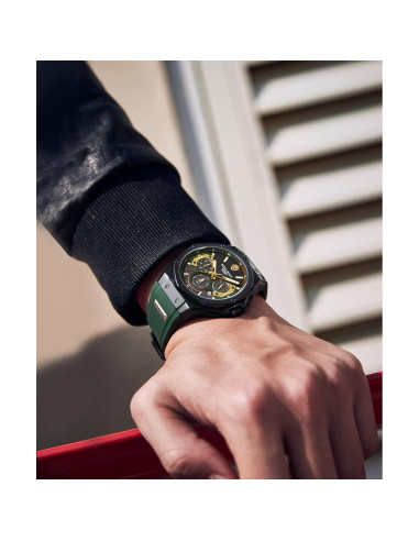 Reloj de Hombre Paras Crown PC-6005 Verde 50M Impermeable