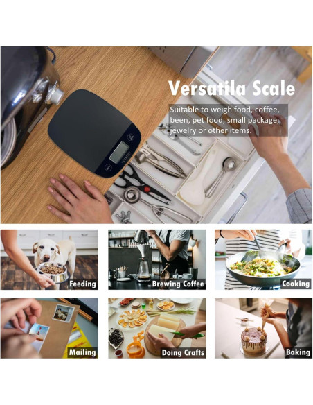 Balanza de Cocina Digital NUTRI FIT 5kg Precisa Tare Inteligente Balanza de Cocina Digital NUTRI FIT 5kg Precisa Tare Inteligente