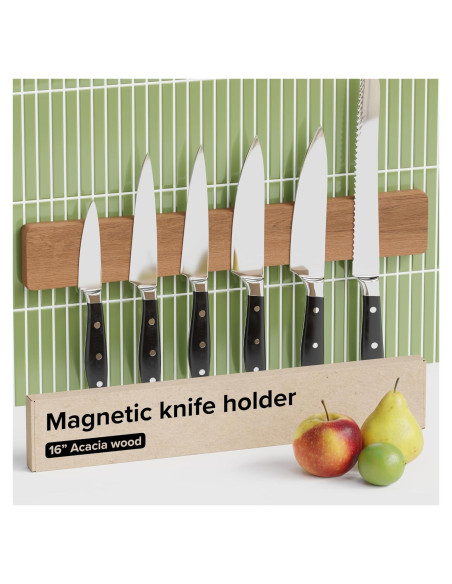Tira Magnética para Cuchillos X-bet 40.6 cm Madera Haya Tira Magnética para Cuchillos X-bet 40.6 cm Madera Haya