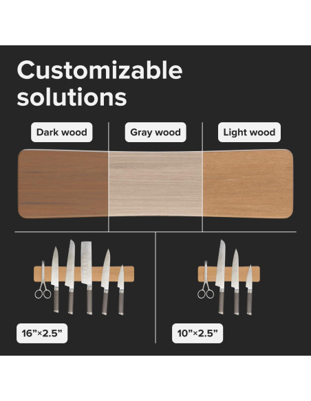 Tira Magnética para Cuchillos X-bet 40.6 cm Madera Haya Tira Magnética para Cuchillos X-bet 40.6 cm Madera Haya