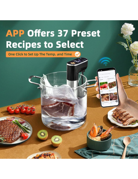 Cocinero Sous Vide Outohome 1300W Control WIFI IPX7 Cocinero Sous Vide Outohome 1300W Control WIFI IPX7