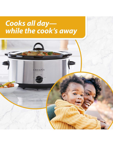 Crock-Pot Olla de Cocción Lenta 8 Cuartos + Manual 7 Cuartos