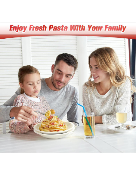 Sailnovo Máquina de Hacer Pasta Manual 2 en 1 con 9 Grosor Sailnovo Máquina de Hacer Pasta Manual 2 en 1 con 9 Grosor