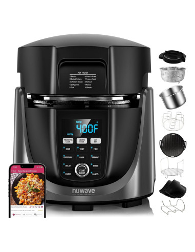 Freidora de Aire y Olla de Presión Nuwave Duet 6QT 540 en 1
