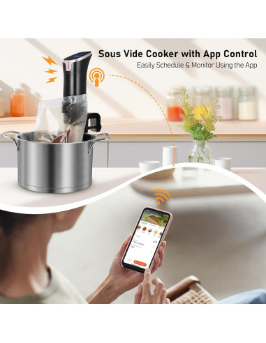 Cocedor Sous Vide Hooflszcok 1100W Pantalla Táctil APP 8L