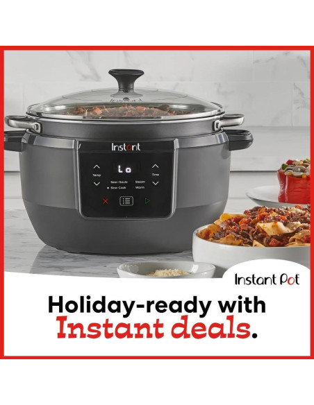 Olla de Cocción Lenta Instant Pot 7.5L 4-en-1 Sella/Salta