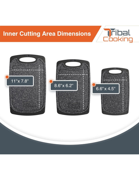 Set de 3 Tablas de Cortar Tribal Cooking Antideslizantes Set de 3 Tablas de Cortar Tribal Cooking Antideslizantes