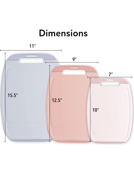 Juego de 3 Tablas de Cortar Neoflam con Protección Microban Juego de 3 Tablas de Cortar Neoflam con Protección Microban