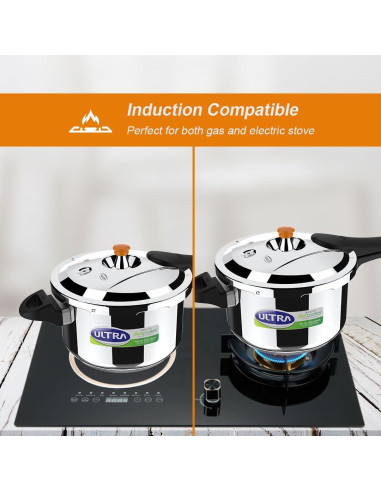 Olla a Presión de Acero Inoxidable 3L Ultra Duracook