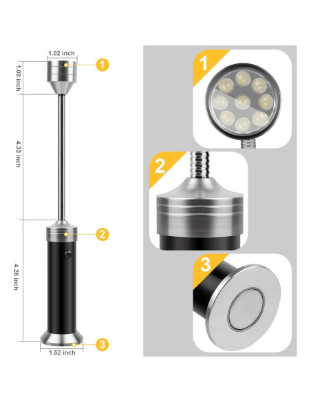 Luz de Barbacoa KOSIN LED 9 Brillantes con Baterías Luz de Barbacoa KOSIN LED 9 Brillantes con Baterías