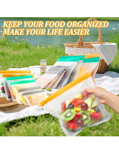 Bolsas Reutilizables DGDUBRB 8 Piezas para Alimentos 3 Galones 2