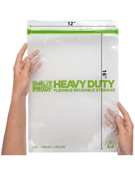 Bolsas Reutilizables Smelly Proof 2 Galones 5pk Resistentes Bolsas Reutilizables Smelly Proof 2 Galones 5pk Resistentes