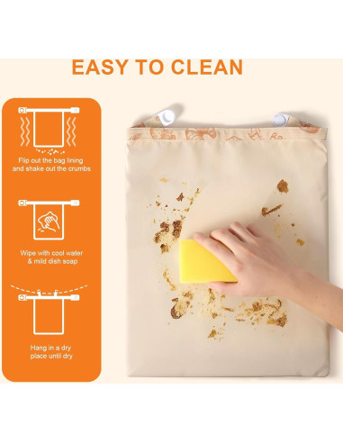 Bolsas de Pan Reutilizables WiNDANCE - 2 Unidades XL 43x33cm