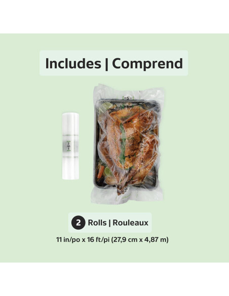 Rollos Expandibles FoodSaver 11" x 16' para Alimentos Rollos Expandibles FoodSaver 11" x 16' para Alimentos