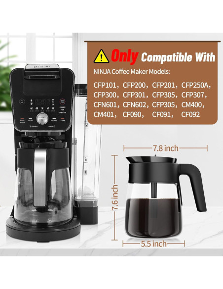Jarra de Café Ninja 12 Tazas JYNTU Vidrio Resistente Jarra de Café Ninja 12 Tazas JYNTU Vidrio Resistente