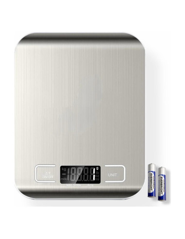 Báscula Digital de Cocina Maverick MC2023, 5 kg, Acero Inoxidable