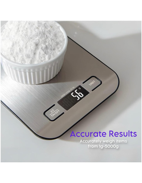 Báscula Digital de Cocina Maverick MC2023, 5 kg, Acero Inoxidable Báscula Digital de Cocina Maverick MC2023, 5 kg, Acero Inoxidable