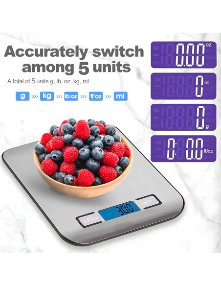 Báscula Digital de Cocina Maverick MC2023, 5 kg, Acero Inoxidable Báscula Digital de Cocina Maverick MC2023, 5 kg, Acero Inoxidable