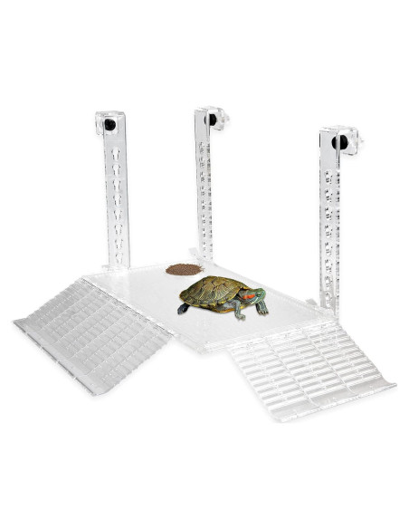 Plataforma de Sol para Tortugas Mairuker 30cm Acrílico Transparente Plataforma de Sol para Tortugas Mairuker 30cm Acrílico Transparente