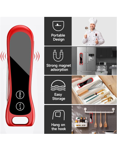 Termómetro Digital de Cocina Genérico a Prueba de Agua 209g