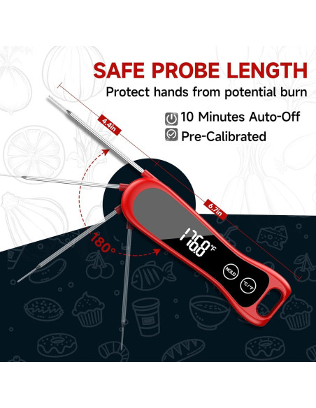 Termómetro Digital de Cocina Genérico a Prueba de Agua 209g Termómetro Digital de Cocina Genérico a Prueba de Agua 209g