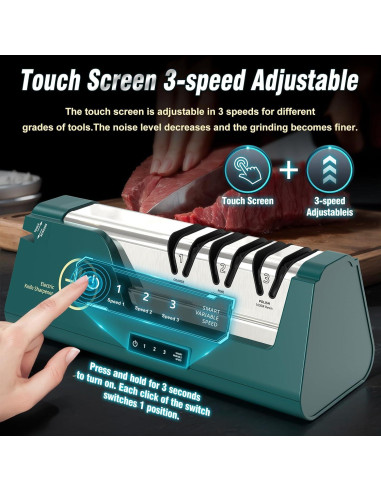 Afilador de cuchillos eléctrico VIDOME RE007 4 etapas 3 velocidades