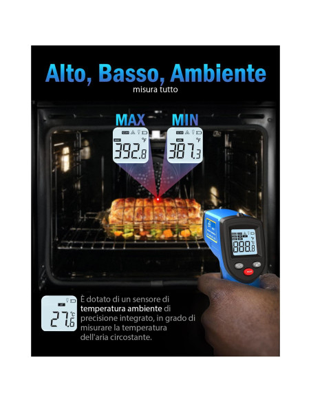 Termómetro Infrarrojo Benetech GM531 Sin Contacto -50C a 530C Termómetro Infrarrojo Benetech GM531 Sin Contacto -50C a 530C