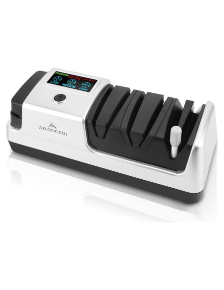 Afilador de cuchillos eléctrico AILOOCEDI con pantalla LCD 3 velocidades Afilador de cuchillos eléctrico AILOOCEDI con pantalla LCD 3 velocidades