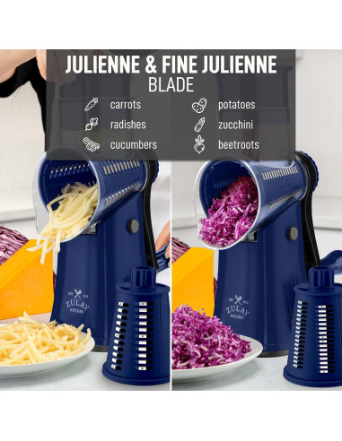 Rallador de Queso Manual Zulay Kitchen 5 Cuchillas Zafiro