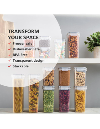 Contenedores de Almacenamiento DWLLZA KITCHEN Set 14 Plástico