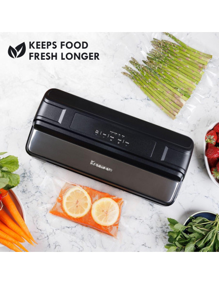 Máquina Selladora al Vacío Kenmore KKFSDC - Acero Inoxidable, 7 Modos Máquina Selladora al Vacío Kenmore KKFSDC - Acero Inoxidable, 7 Modos