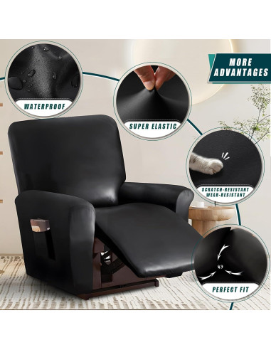 Funda de Sofá Recliner JOKIVTOU 1/2/3 Asientos Impermeable