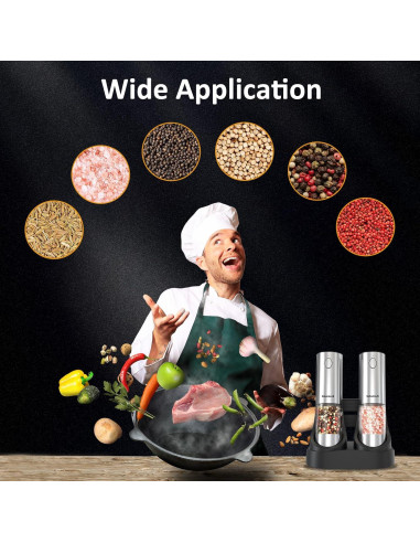 Juego de Molinillos Eléctricos SAKAMOSH con Luz LED y Carga USB