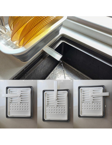 Escurridor de Platos Plegable Craftend Gris - Ahorra Espacio