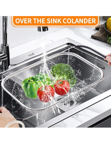 Canasta Colador de Acero Inoxidable GIUOIDUO 6 Cuartos