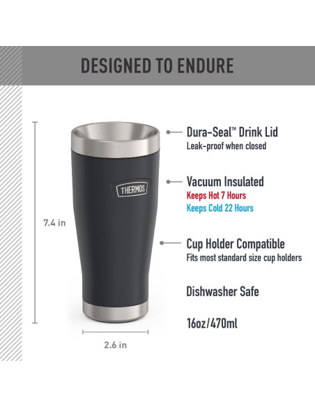 Vaso Aislado de Acero Inoxidable THERMOS 16 oz Granito Vaso Aislado de Acero Inoxidable THERMOS 16 oz Granito