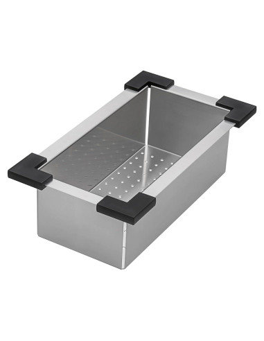 Colador de fregadero Ruvati de acero inoxidable 44.5x22.2 cm