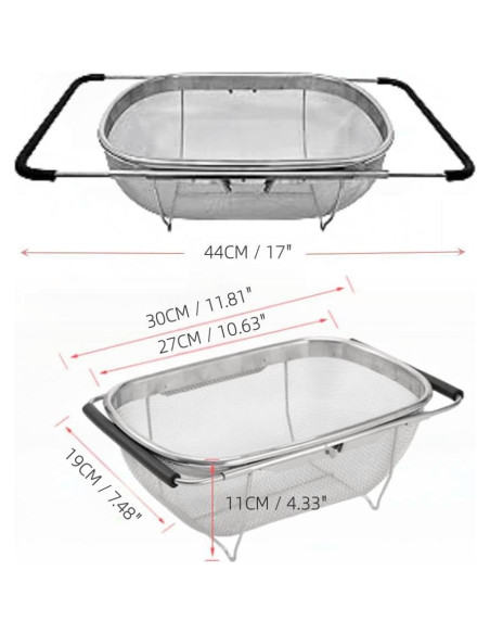 Canasta Coladora Ovalada Supercap de Acero Inoxidable 4qt Canasta Coladora Ovalada Supercap de Acero Inoxidable 4qt
