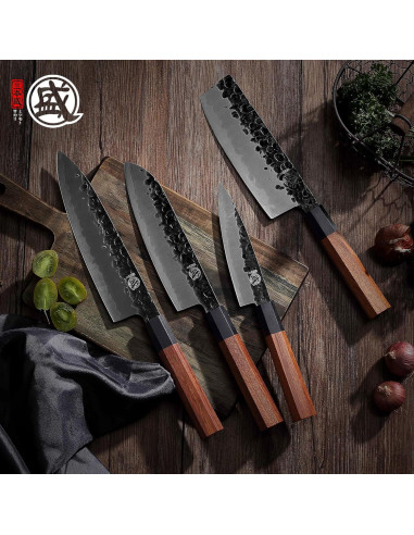 Juego de Cuchillos de Chef Japonés MITSUMOTO SAKARI 4 Piezas