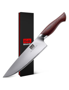 Cuchillo de Chef SHAN ZU 20.32 cm Acero Inoxidable Japonés
