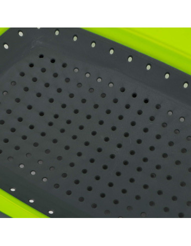 Colador Plegable HAOHIZE Verde 38.5x26.5 cm Antideslizante