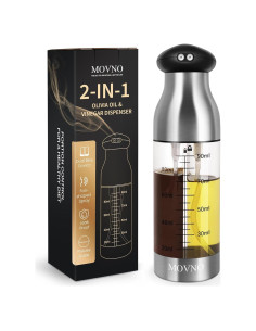 Dispensador de Aceite y Vinagre MOVNO 2 en 1 173ml