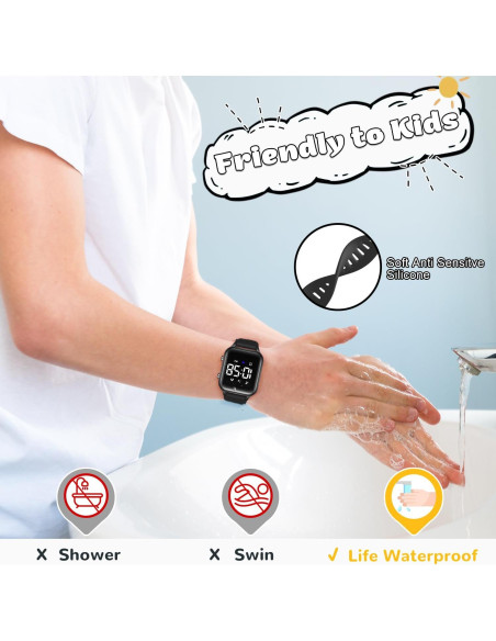 Reloj Digital Deportivo L LAVAREDO para Niños 5-13 Años Reloj Digital Deportivo L LAVAREDO para Niños 5-13 Años